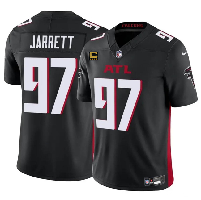 Men's Atlanta Falcons #97 Grady Jarrett Black 2024 F.U.S.E With 4-Star C Patch Vapor Untouchable Limited Football Stitched Jersey - Click Image to Close